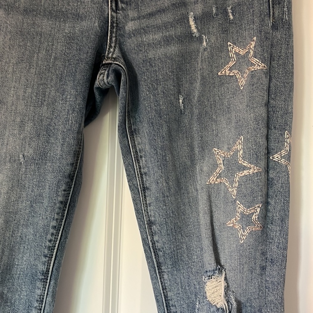 🍀 LUCKY⭐️ BRAND👖STAR JEANS ⭐️SZ.2  SUPER CUTE POW BANG BOOM BUTT🆒🫶🏼🧿🔮🌪️